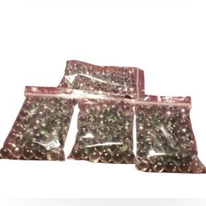 4 Bags of Clear Glass Decorative Marbles. Various sizes. 255 total marbles.
